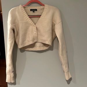Tan cropped cardigan